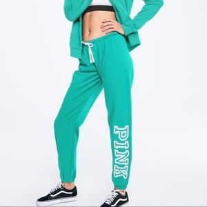 Victoria Secret PINK Aqua Everyday
Lounge Classic Pants. & large purple hoodie